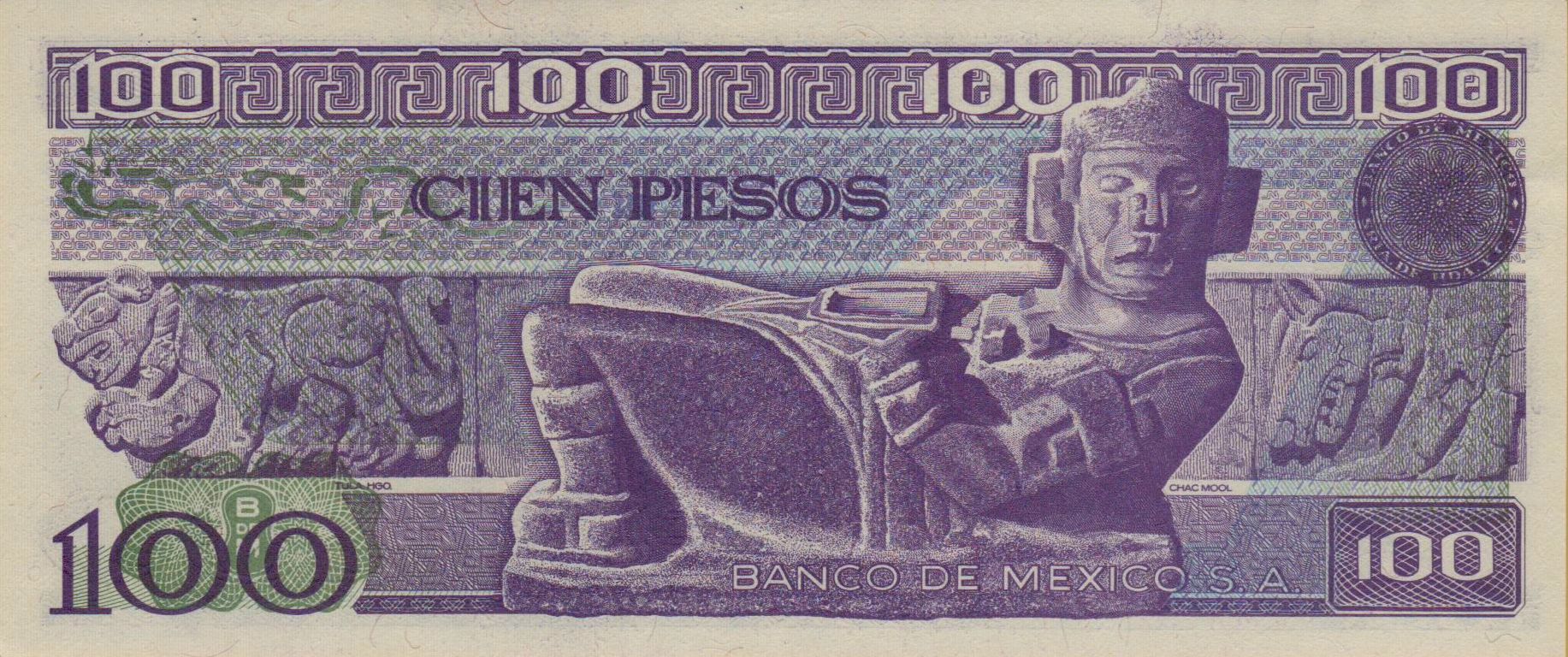Mexico 100 1982 UNC P-74/cUK